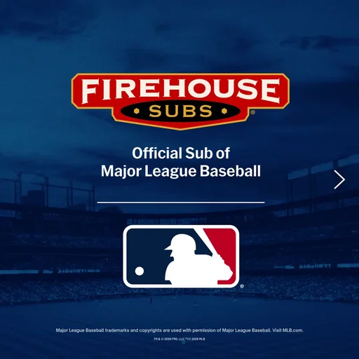 Firehouse Subs is now the Official Sub of Major League Baseball, and we’re celebrating with EXTRA INNINGS, EXTRA SUBS. If any MLB game played Friday - Sunday goes into extra innings, fans can buy any medium sub and get one medium sub FREE the following Monday - Wednesday. Use code “EXTRA” in the Firehouse Subs app or on FirehouseSubs.com. At participating U.S. and Canada Firehouse Subs® restaurants. Firehouse Rewards account required. Digital orders only. See terms: firehousesubs.com/offer-terms.