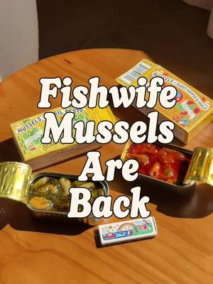 our longest out-of-stock in fishwife history is over — MUSSELS ARE BACK IN STOCK!!!! 🦪🥳 #mussels #tinnedfish 