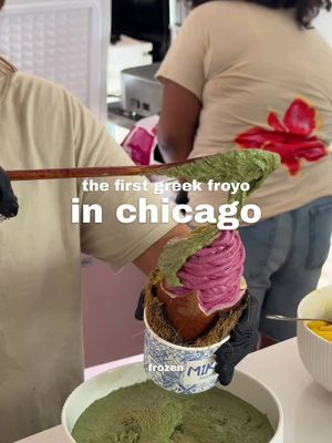 Chicago’s first Greek frozen yogurt shop is officially here.  I tried a couple of combinations, but the pistachio kataifi with crushed pistachios was easily my favorite.  Mikono - 949 w 16th street  #chicago #frozenyogurt 