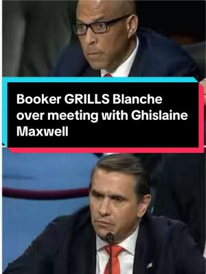 "Your claim that you can't meet with these victims because they're represented by counsel is utter nonsense!" Senator Cory Booker (D-NJ) SLAMS acting AG Todd Blanche in his confirmation hearing for failing to meet with Jeffrey Epstein's victims, but meeting with Epstein co-conspirator Ghislaine Maxwell. Tap the link to read more. #news #politics 