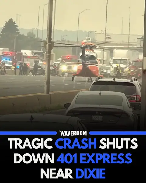 A serious crash on Highway 401 Express near Dixie has reportedly claimed the lives of two people, while three others were taken to hospital with injuries. Emergency crews responded to the scene as portions of the highway were impacted during the response. 📸: @john_mithu 