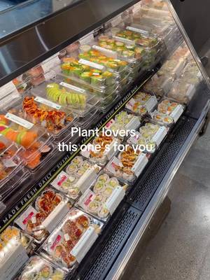 The vegetarian section that actually delivers #wholefoodsmarket #sushi #veggie 