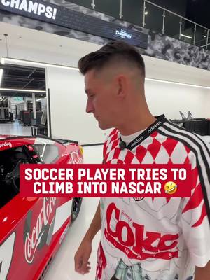 From Captain, to driver 🤣. We asked Bubba to show Ashley Westwood what it takes to get behind the wheel of a Cup Car. #funny #Soccer #nascar #charlotte 