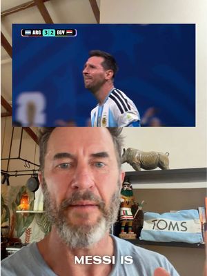 Argentina is in my blood. Congrats Argentina! 🇦🇷 TOMS was born there in 2006, and a piece of my heart never left. I recently came across this stat about Messi and it surprised me. The best in the world spends most of the game just walking. Looking. Taking it all in. That's exactly what I was doing when the idea for TOMS found me.  I wrote one sentence in my journal: for every pair we sell, we give one away. Sometimes the best thing you can do is slow down and scan the field. #fifa #worldcup #messi #argentina