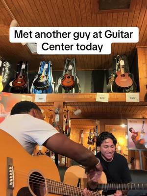 Me and Keano had something going #guitartok #guitarist #fyp #music #acoustic @Guitar Center 
