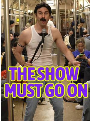 Freddie Mercury does stand up on the subway in NYC. #queen #freddiemercury 