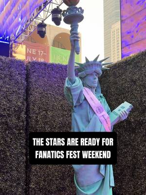 What are the stars most excited for at Fanatics Fest? We asked them on the ESPYs red carpet with a little help from Lady Liberty 🗽  This weekend. NYC. Don’t miss it.  🎟️ Tickets at link in bio. 