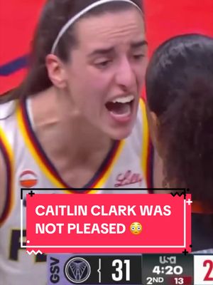 Caitlin Clark got a warning from the referee after this reaction to a no-call she thought should've been called a foul 😬 🎥: USA Network