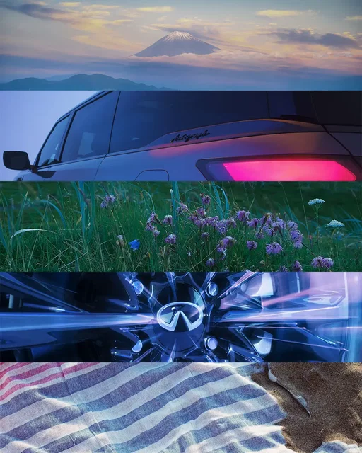 Summer, reflected in color.   Reflected Blue captures the calm of clear skies and open water. Green Grass brings in the freshness of nature and sunlight. Yellow Firefly glows with the warmth of summer evenings, while Lilac Flower draws from dusk skies and soft seasonal blooms.   Inspired by the QX80’s personalized ambient lighting, each shade creates a different mood inside the cabin.   #INFINITI #QX80 