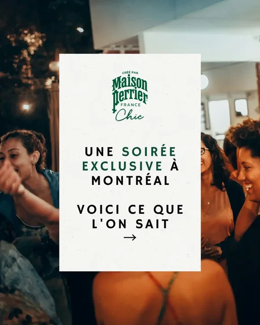 Une soirée exclusive sans alcool arrive à Montréal cet été, et une personne chanceuse remportera une paire de billets. Inspirée du raffinement français et de la culture moderne des cocktails sans alcool, Maison PerrierMD Chic célèbre une nouvelle façon de profiter des moments partagés, et prouve que la curiosité sobre est tout simplement chic. Avec ses quatre saveurs (Mojito, Spritzer à la pêche, Piña colada et la NOUVELLE Margarita), Maison PerrierMD Chic offre des saveurs audacieuses, des bulles pétillantes et une touche de style à chaque occasion. Pour participer : 1. Suis @maisonperrierca et @narcityquebec sur Instagram 2. Aime cette publication sur Instagram 3. Identifie la personne avec qui tu aimerais vivre cette soirée exclusive sans alcool Maison PerrierMD le 6 août prochain  Tu aimes ce concours? Partage cette publication dans ta Story pour faire passer le mot. 💫 Clique sur le lien dans la bio de @narcityquebec sur Instagram pour consulter le règlement complet du concours. A secret sober soirée is coming to Montréal this summer, and one lucky winner will score a pair of tickets. Inspired by French sophistication and modern mocktail culture, Maison Perrier® Chic is proving that sober curiosity needs no justification. It's simply très chic. Featuring four flavours (Mojito, Peach Spritzer, Piña Colada and the NEW Margarita), Maison Perrier® Chic brings bold flavour, vivid bubbles and effortless style to every occasion. How to enter: 1. Follow @maisonperrierca and @narcityquebec on Instagram 2. Like this post on Instagram 3. Tag the person you'd bring to this exclusive sober chic soirée on August 6 Love this giveaway? Share it to your Story and spread the word 💫 Click the link in @narcityquebec or @mtlblog bio on Instagram for full Terms & Conditions. #Commandité #Sponsored #ExcuseMyChic