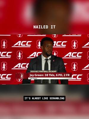 @Jaivion Green understood the assignment 😂 #stanfordfootball #acc #mediaday #CollegeFootball 