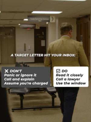 Receiving a target letter doesn't automatically mean you've been charged - but it does mean you should take it seriously. The decisions you make after receiving one can affect the direction of your case. Don't guess. Get experienced legal guidance early. #FederalCriminalDefense #TargetLetter #FederalLaw #WestTexas #TexasLaw #LegalAdvice