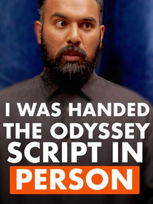 "I was handed The Odyssey script in person" Himesh Patel on the day he received The Odyssey script Link in bio! #100Questions #TommyInnit #theodyssey #himeshpatel