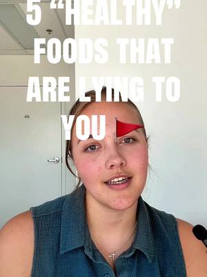 Keep an eye on these “healthy” foods. Lots of brands wants you to think products are healthy when they really aren’t. Make sure you read labels carefully to know what you’re putting in your body 💡 ✅ Follow for more videos like this  #healthyfoods #fyi #fyp #greenbowl 