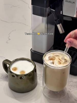 "Hot or Iced?" The Rivelia: "Yes" #icedcoffee #hotcoffee #perfetto #coffeetok 