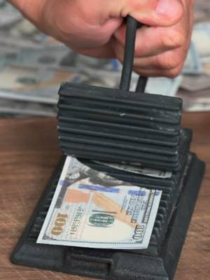 American money vs hand press #asmr #magic #DIY