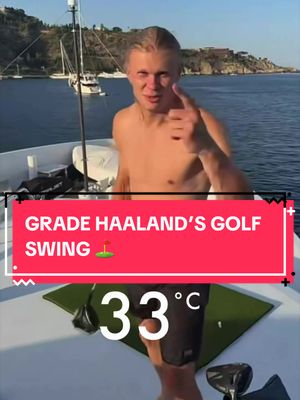 Erling Haaland showed off his swing, hitting biodegradable golf balls into the ocean from a boat. 😎 #FIFAWorldCup  (🎥: SC/Erling Haaland)