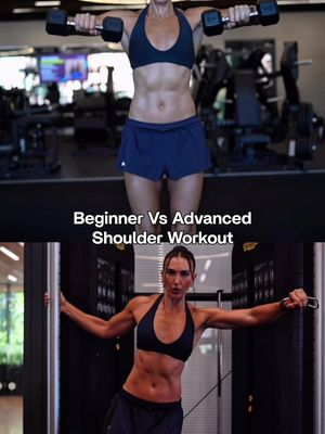 Beginner Vs Advanced Shoulder Workout 💪🏼  7 day free trial to my app @Grow Girl if you want a personalised plan to suit your ability and goal! Including both Home and Gym plans 💪🏼 Outfit: @Oner Active AirMove 2” shorts and Soft Motion Halter Bralette Code: HAYLEY to save 🩵 #shoulders #shoulderworkout #upperbody #upperbodyworkout #strengthtrainingforwomen 