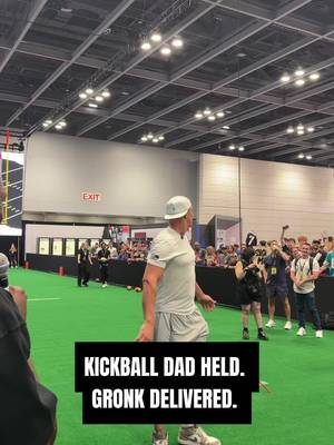 One second you’re walking into Fanatics Fest. The next you’re holding for Gronk in the NFL zone.