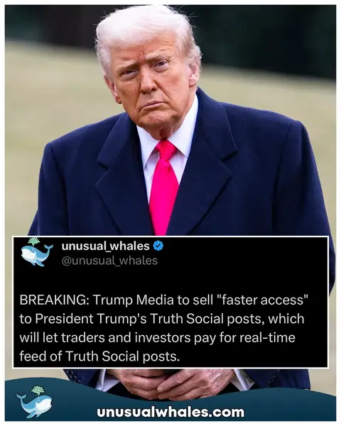 BREAKING: Trump Media to sell "faster access" to President Trump's Truth Social posts, which will let traders and investors pay for real-time feed of Truth Social posts. BREAKING: The Mamdani administration proposed banning landlords from requiring both proof of income and a credit check, alongside forcing landlords or brokers to cover the costs of credit checks, per YF The US government paid out nearly double the amount of tariff refunds to businesses than it actually collected in June, per YF Follow @unusualwhales for daily posts about the stock market and crypto📈 NOTE: This post is not financial advice. The stock market is risky, and any trade or investment is expected to have some, or total, loss. Please do research before any trade. Do not use this information for financial decisions. Do not use this, or Unusual Whales’, information for investing. Check terms on site for full terms. APOLOGIES ABOUT THE HASHTAGS⁣⁣⁣⁣⁣⁣:⁣ #stockmarket #housing #epstein #trump #iran