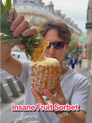 Trying the famous fruit sorbet in Paris 📍Fruttini, Paris  #sorbet #icecream #paris #fruit 