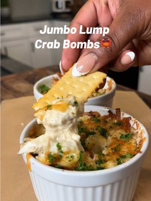 Jumbo Lump Crab Bombs 🦀 #crabdiprecipe #crab @OLD BAY Seasoning 