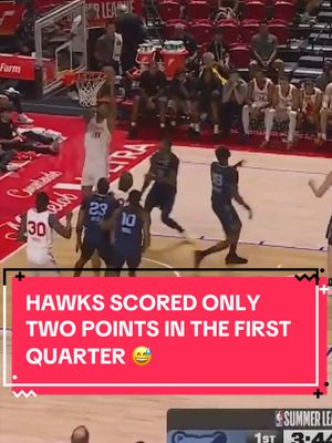 The Atlanta Hawks scored TWO POINTS in the first quarter. They were 0-17 before that... 🫣 (via Prime Video)