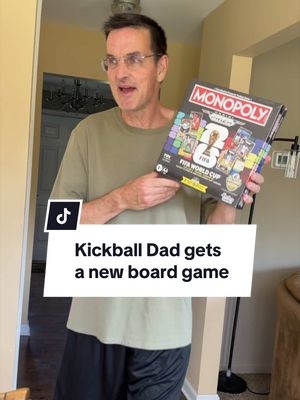 Kickball Dad is hyped about his new board game ⚽️ #ad Monopoly Panini Prizm FIFA World Cup 2026™ Edition