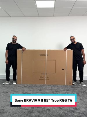 All set to watch the Final! Unboxing the 85" Sony BRAVIA 9 II featuring independently driven RGB LEDs, a new unique anti-glare and reflection screen, and a next-generation theatre system - Ad 😍 #asmr #loop #sonybravia9ii #unboxing #supersaf 