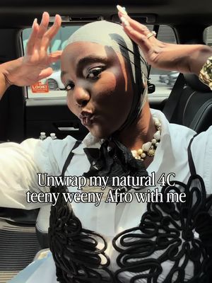 Unwrap my teeny weeny Afro with me ➰ I’m still trying to find a gel that  doesn’t leave a white cast and works in the humidity. Natural girlies with a short pixie please tap in 😩 #natural4chair #twahairstyles #twastyles #pixiecut #blackgirlhairstyles  Unwrap with me, natural 4c hair, pixie hairstyles, pixie cut, 4c hairstyles, pixie style, twa hairstyles