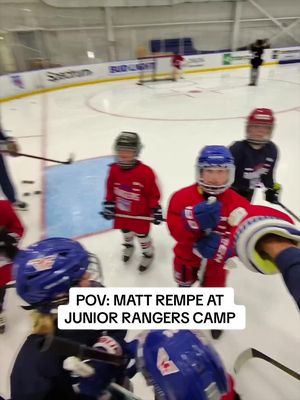 It's Junior Rangers Camp, of course we have Matt Rempe content #mattrempe #metaglasses #hockey 