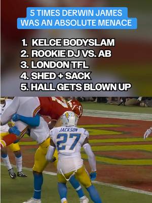 derwin always on one #chargers #nfl #derwinjames #safety #highlights 