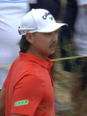 Min Woo Lee with a touch of magic. #TheOpen