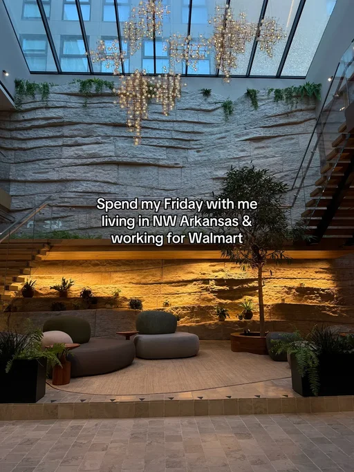 Spend the day with me living in NW Arkansas & working for Walmart in timestamps!  #nwarkansas #bentonvillearkansas #walmartcampus #bentonvillesquare 
