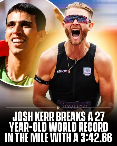 Josh Kerr has broken the men's mile world record at the London Diamond League, running an incredible 3:42.66 and ending a record that had stood for 27 years. The previous mark of 3:43.13 was set by Morocco's Hicham El Guerrouj in 1999. A new chapter in athletics has officially begun🏅 #Pubity #RoadTo19M  