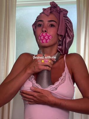 Morning shed 🎀☀️🐇💕🫧✨  Products: 1.) chest wrinkle prevention pillow (linked in my Amazon storefront) 2.) @Queen Tape mouth tape  3.) @Starface World pimple patches  4.) @MySmile ultrasonic cleaner  5.) linked my bonnet in this video 💕  #morningshed #morningroutine #BeautyTok 