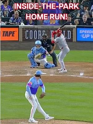 Spence’s second homer of the game is an inside-the-park HR! #MLB #Reds #baseball #spencersteer  