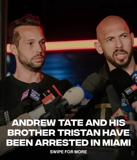 The story is developing. Andrew and Tristan Tate were arrested in Miami over a UK extradition request tied to alleged sexual offenses. The influencer brothers deny wrongdoing as legal proceedings move forward. Via/ CNN