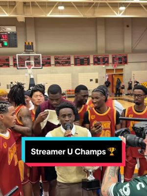“This means everything to me!” 🥹  @Kai Cenat celebrates with the Class of 2026 Streamer University basketball champs, coached by @Lethal Shooter & @Agent 🍾🥳 #NBA #basketball #KaiCenat #streameruniversity 