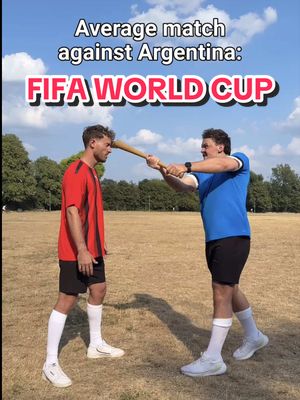 Average football match against Argentina ⚽️📕 All stunts are performed by professional idiots. Do not re-create unless it is against an Argentinian football player. ⚠️  Cast in order of appearance… Handsome Stunt Man : @ Christian Messi Cornforth : @ Me Donald Turnip (Ref) : @ Harri John : @ Me Jeff : @ Me VAR Mouth Coverer : @ Matt Written, edited & directed by FIFA ... I MEAN ME. Sam Cornforth. #WorldCup #Messi #Argentina #Comedy #Sketch 