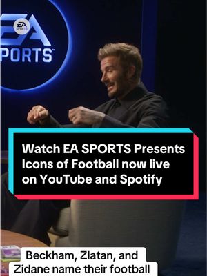 For the first time ever, David Beckham, Zinedine Zidane, and Zlatan Ibrahimović come together for one unforgettable conversation. #Soccer #football #icons 