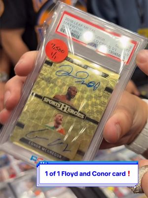 Just bought a very RARE 1 of 1 Floyd Mayweather / Conor McGregor autographed card !!! Very cool card to add to the collection #Mosesthejeweler 