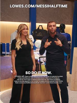 🚨 Lowe’s Messi Halftime Event is happening RIGHT NOW ⚽ You have the chance to WIN items worn, touched or signed by Leo Messi! Exclusively for Lowe’s Rewards members. Sign up for free at Lowes.com/MessiHalftime and enter for your chance to win until July 22! #ad #lowespartner #LowesMessi 