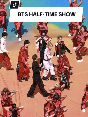 BTS perform at the half time show ‼️ Here’s inside the New Jersey stadium right now #BTS #HalfTimeShow #Football #HalfTime #Final 
