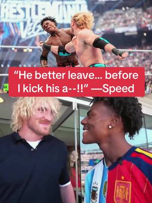Speed links with Logan Paul at the World Cup 😂 (via @IShowSpeed) #worldcup #espnsocial 