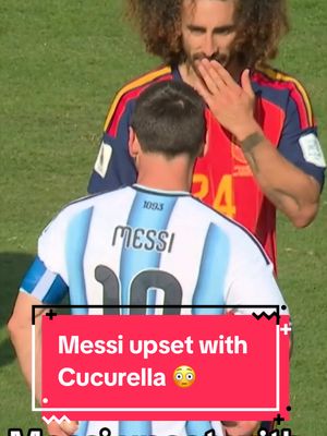 Lionel Messi and Enzo Fernandez appeared to claim Marc Cucurella covered his mouth in a confrontational situation. #FIFAWorldCup