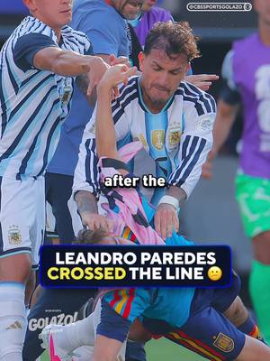 Leandro Paredes had a scuffle with Spanish players after the whistle 😳 #fifaworldcup #argentina