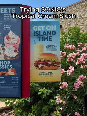 Apparently SONIC turned tropical into a slush... 🌴🥥🍍 Had to see if it's actually worth ordering. 👀 @SONIC Drive-In  #SONICPartner #sonicdrivein #sonic #slush #FoodTok 