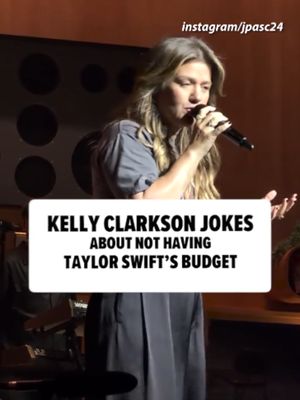 Kelly Clarkson kept it real during her "Studio Sessions" residency at Caesars Palace, joking that her stripped-down production isn’t exactly Eras Tour-level because she doesn’t have Taylor Swift’s budget — she’s “ballin’ on a budget.” 💸 🎥: instagram/ @jpasc24