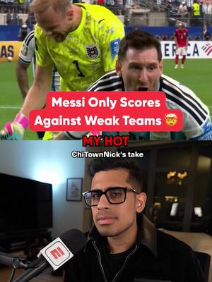 Does Messi only score World Cup goals against week teams?